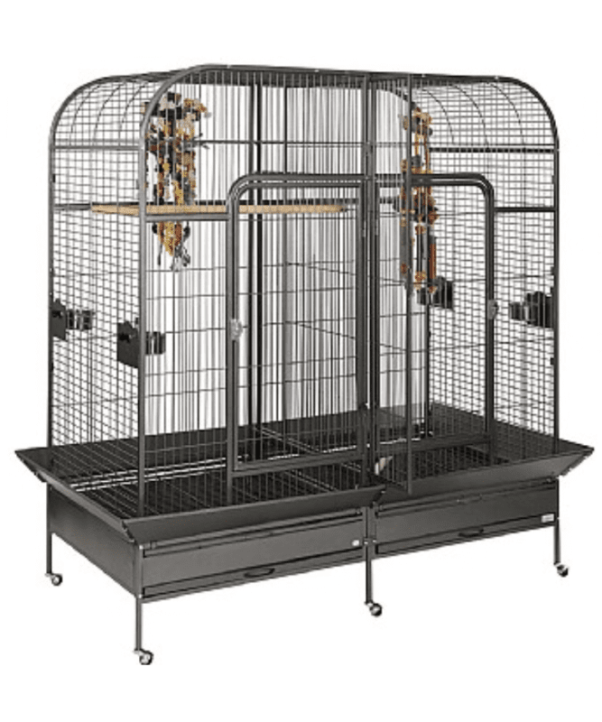 "Liberta Endeavour Large Parrot Cage with Divider – spacious, durable bird cage designed for multiple parrots, safe and easy-to-clean."